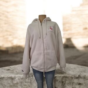 💋Disney Women's Cream Hoodie with Embroidered Design💋